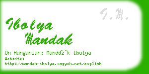 ibolya mandak business card